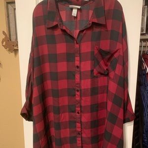 Ava & Viv 3x plaid shirt